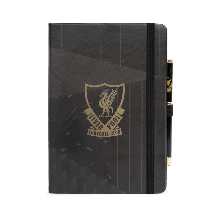 Liverpool Notebook & Pen Set - Black/Gold-SoccerKits Hub | Buy Soccer Jerseys Online